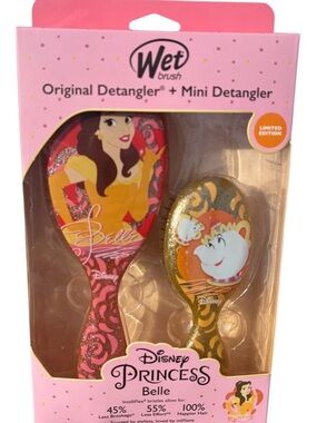 Wet Brush Disney Princess Belle Detangler Set - Pink & Gold